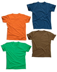 färgade kläder t shirt