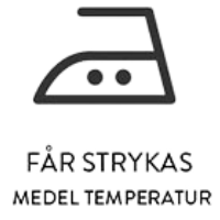 Tvättsymbol strykning mellantemperatur